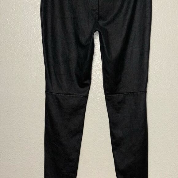 Trouve leggings black faux leather High Waisted Skinny Pants women's size medium - Picture 15 of 16